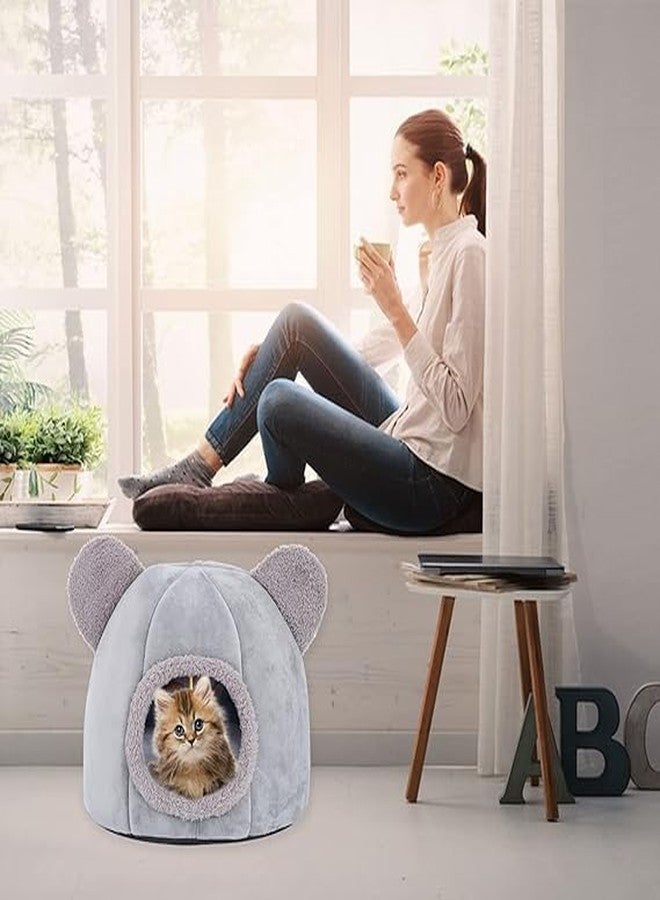 AMPLIN Bed Deep Sleep Comfort in Winter Cat Bed Little Mat Basket for Cat's House Products Pets Tent Cozy Cave Cat Beds Indoor || Pack of 1 - Image 2